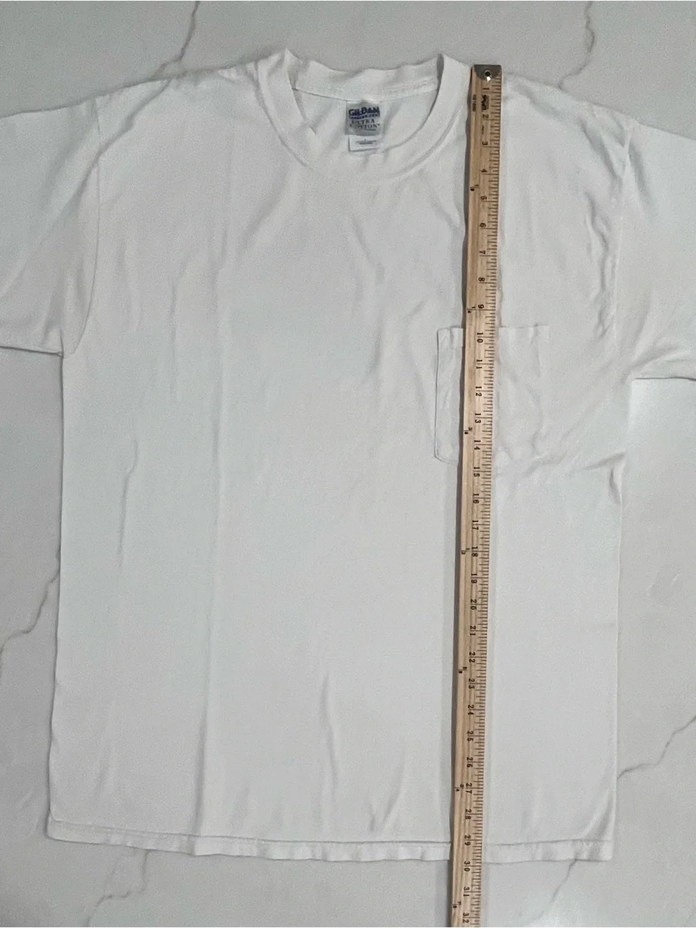 Vintage 90s Gildan Striped Bass Fishing Pocket Tee L